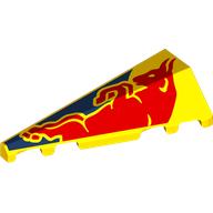Wedge Sloped 2 x 5 Left with Red Bull, Dark Blue Background print (3504pr0002)