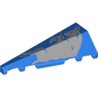 Wedge Sloped 2 x 5 Left with Silver Bull print (3504pr0004)