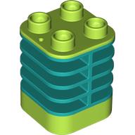 Duplo Brick 2 x 2 x 2 Lime with Flex Spring (35110c02)