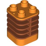Duplo Brick 2 x 2 x 2 Orange with Flex Spring (35110c03)