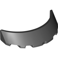 Windscreen 3 x 6 x 1 Curved with Rectangular Stud Holder in Bottom (35299)