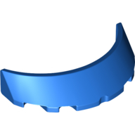 Windscreen 3 x 6 x 1 Curved with Rectangular Stud Holder in Bottom (35299)