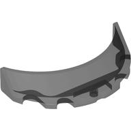 Windscreen 3 x 6 x 1 Curved with Rectangular Stud Holder in Bottom (35299)