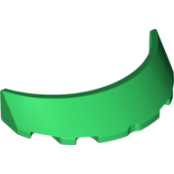 Windscreen 3 x 6 x 1 Curved with Rectangular Stud Holder in Bottom (35299)