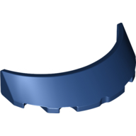 Windscreen 3 x 6 x 1 Curved with Rectangular Stud Holder in Bottom (35299)