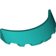 Windscreen 3 x 6 x 1 Curved with Rectangular Stud Holder in Bottom (35299)