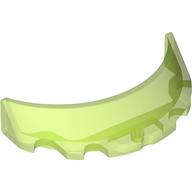 Windscreen 3 x 6 x 1 Curved with Rectangular Stud Holder in Bottom (35299)
