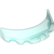 Windscreen 3 x 6 x 1 Curved with Rectangular Stud Holder in Bottom (35299)