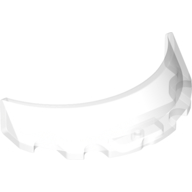 Windscreen 3 x 6 x 1 Curved with Rectangular Stud Holder in Bottom (35299)