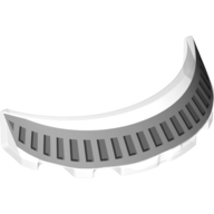 Windscreen 3 x 6 x 1 Curved with Light Bluish Gray Stripe and Dark Bluish Gray Squares Print (35299pr0002)