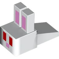 Animal Body Part, Rabbit Head Blocky with Red Eyes, Bright Pink Ears, Nose print (35525pr0006)