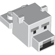 Animal Body Part, Bear Head 1 x 2 with Cube Polar Bear with Pixelated Face, Narrow Eyes Print (35528pr0002)