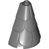Tower Roof 2 x 4 x 4 Half Cone Shaped with Roof Tiles (35563)