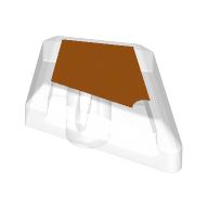 Tile Special 1 x 2 Diamond Plain with Orange Surface print (35649pr0005)