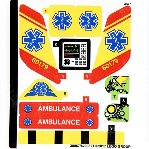 Sticker Sheet for Set 60179-1 (36067)