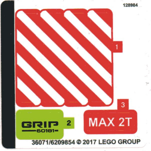 Sticker Sheet for Set 60181-1 (36071)