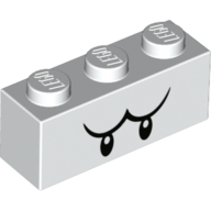 Brick 1 x 3 with Black Eyes and Eyebrows (Boo) Print (3622pr0057)