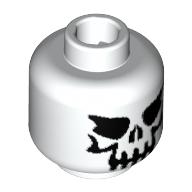Minifig Head Skeleton, Evil Skull Print (3626bpr0190)