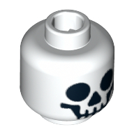 Minifig Head Skeleton, Standard Skull Print (3626bpr0895)