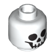 Minifig Head Skeleton, Standard Skull Print (3626cpr0895)