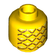 Minifig Head (No Face), Pineapple Print (3626cpr1296)