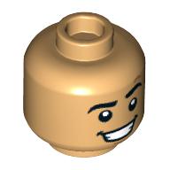 Minifig Head, Raised Eyebrow, Mean Smile print (3626cpr3873)