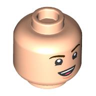 Minifig Head V, Dark Brown Eyebrows, Open Mouth Talking/Wink print (3626cpr3970)