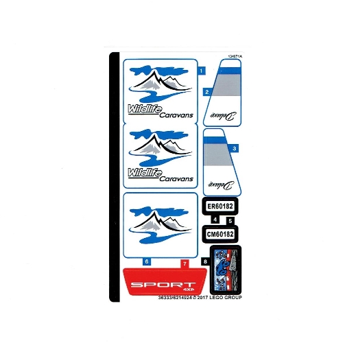 Sticker Sheet for Set 60182-1 (36333)