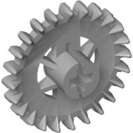 Technic Gear 24 Tooth Crown with Reinforcements [New Style] (3650c)