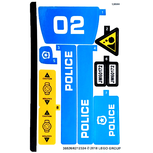 Sticker Sheet for Set 60172-1 (36526)