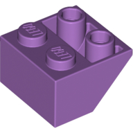 Slope Inverted 45° 2 x 2 [Ovoid Bottom Pin, Bar-sized Stud Holes] (3660)