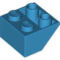 Slope Inverted 45° 2 x 2 [Ovoid Bottom Pin, Bar-sized Stud Holes] (3660)