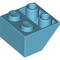 Slope Inverted 45° 2 x 2 [Ovoid Bottom Pin, Bar-sized Stud Holes] (3660)
