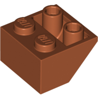 Slope Inverted 45° 2 x 2 [Ovoid Bottom Pin, Bar-sized Stud Holes] (3660)