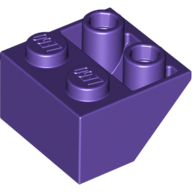 Slope Inverted 45° 2 x 2 [Ovoid Bottom Pin, Bar-sized Stud Holes] (3660)