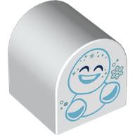 Duplo Brick 2 x 2 x 2 Curved Top with Snowgie print (3664pr0034)