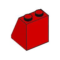 Slope 65° 2 x 2 x 2 with Bottom Tube (3678b)