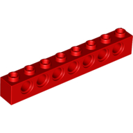 Technic Brick 1 x 8 [7 Pin Holes] (3702)
