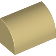 Brick Curved 1 x 2 x 1 No Studs (37352)