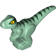 Animal, Dinosaur, Raptor, Baby, Dark Green Stripes (37829pr0007)