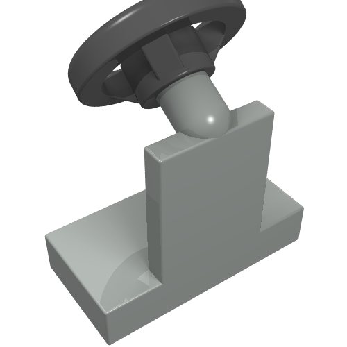 Steering Stand 1 x 2 with Black Steering Wheel (3829c01)