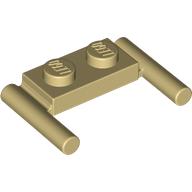Plate Special 1 x 2 with Handles [Flat Ends / Low Attachment] (3839b)