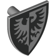 Shield Triangular with Black Falcon and Black Border Print (3846pr0040)