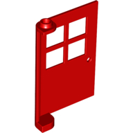 Door 1 x 4 x 5 with 4 Panes, Squared Base (3861b)
