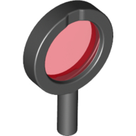 Equipment Magnifying Glass with Thick Frame, Hollow Handle, Trans-Red Lens (38648pat0002)