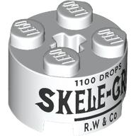 Brick Round 2 x 2 with 'SKELE-GRO' print (3941pr0013)