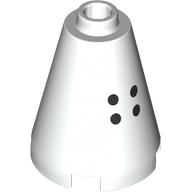 Cone 2 x 2 x 2, Open Stud with Black Dots print (3942cpr0005)