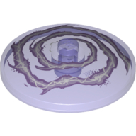 Dish 4 x 4 Inverted [Radar] with White and Lavender Electricity Print (3960pr0018)