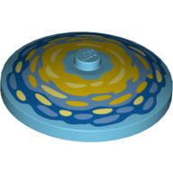Dish 4 x 4 Inverted [Radar] with Shade of Blue/Yellow Paint Strokes in Circles print (3960pr0041)