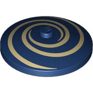 Dish 4 x 4 Inverted with Tan Swirls print (3960pr0060)